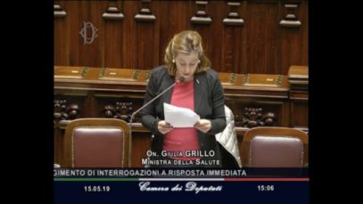 Question Time : il ministro Grillo parla di trasparenza sul prezzo dei farmaci